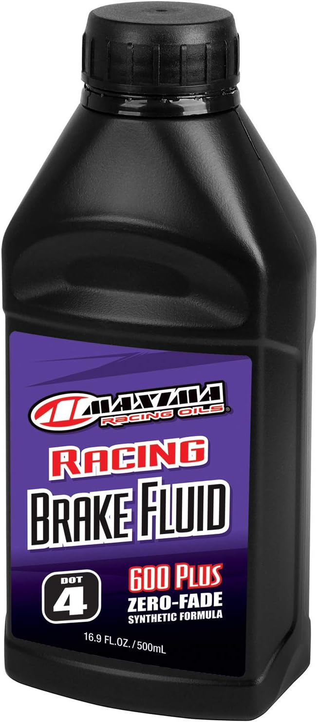 Maxima Racing USA DOT 4 High Temp Brake Fluid front view bottle for high performance automotive braking systems.