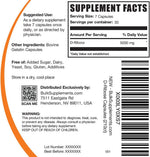 BulkSupplements D-Ribose 5000mg capsule label details