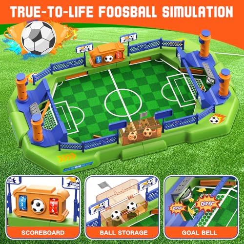 COUOMOXA tabletop pinball soccer toy being played by children indoors