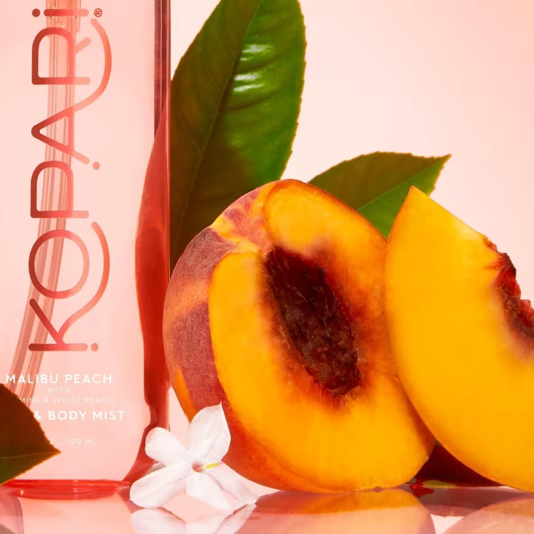 Kopari Malibu Peach mist nozzle and spray pump view
