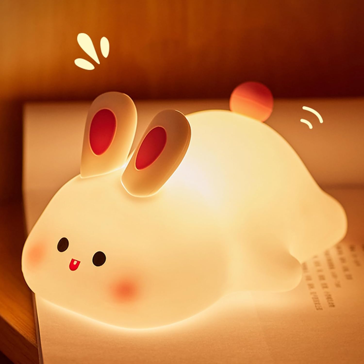 ATCTBOGFS squishy bunny night light front view
