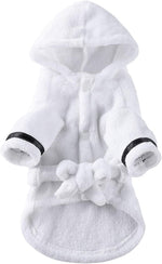 Petyoung Pet Bathrobe Dog Pajama Thickened Hooded Bathrobe Quick Drying and Super Absorbent Dog Bath Towel Soft Pet Nightwear for Puppy Small Dogs Cats - Image 11