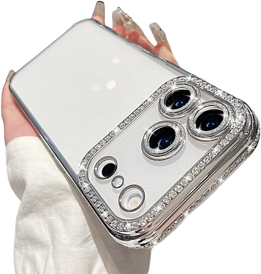 Casechics Compatible with iPhone X/Xs Case,Diamend Case,Pink | Glitter Bling Sparkly Diamond Case,Full Body Protective,Diamond Camera Protective - Image 12