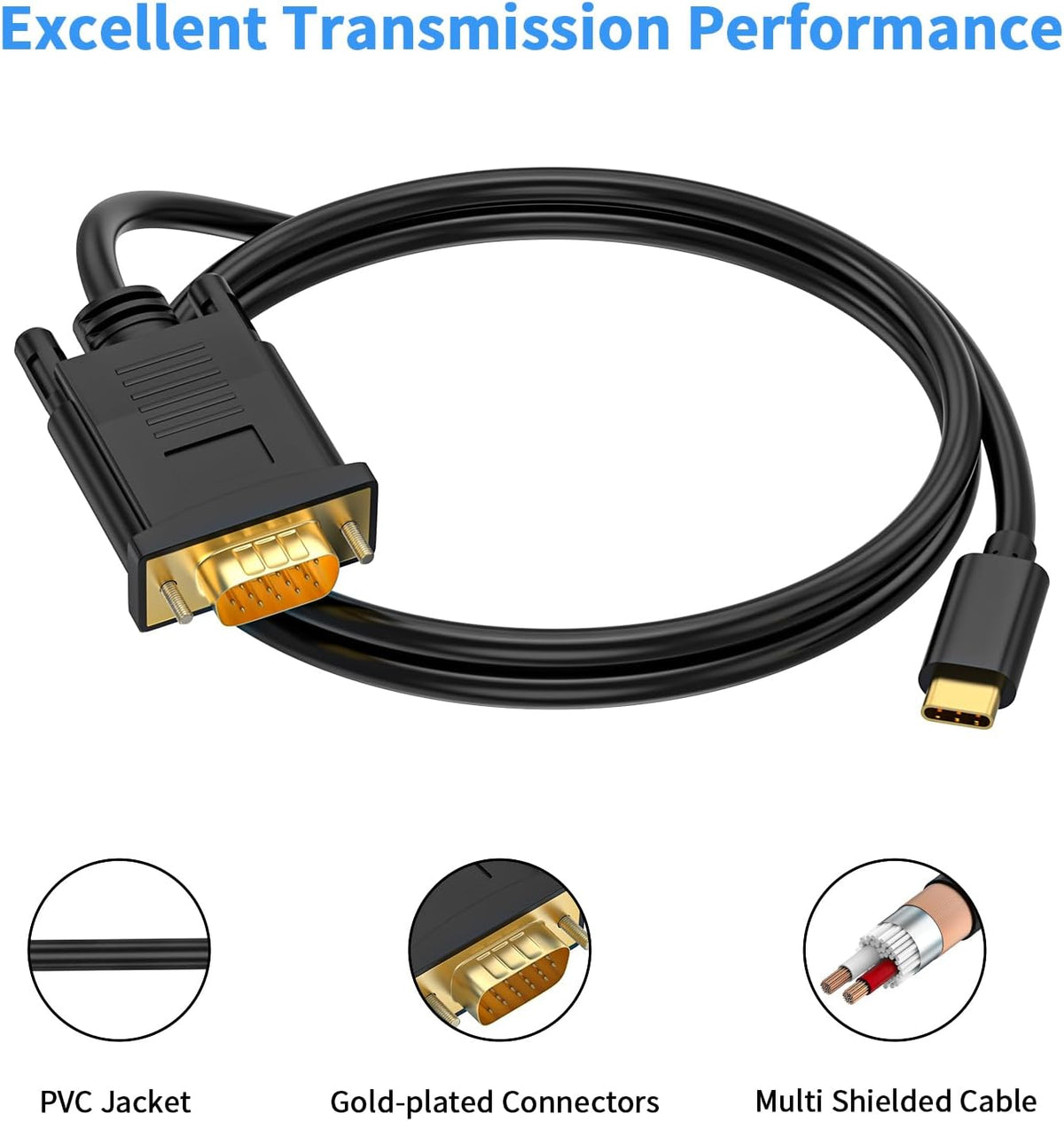 Seefeful video adapter cable coiled neatly
