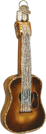 Old World Christmas ukulele ornament gold string detail