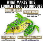Lunkerhunt Lunker Frog bottom view showing weedless hooks