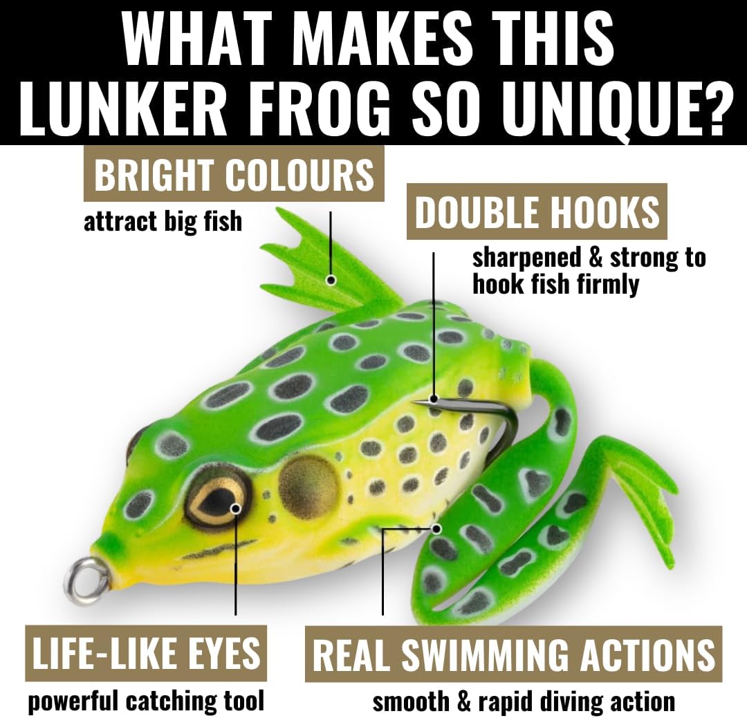 Lunkerhunt Lunker Frog bottom view showing weedless hooks