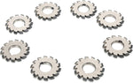 Involute gear milling cutter teeth detail. Industrial supply.