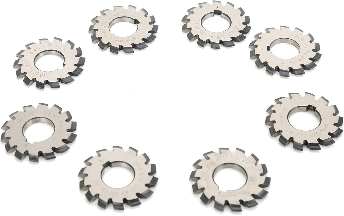 Involute gear milling cutter teeth detail. Industrial supply.