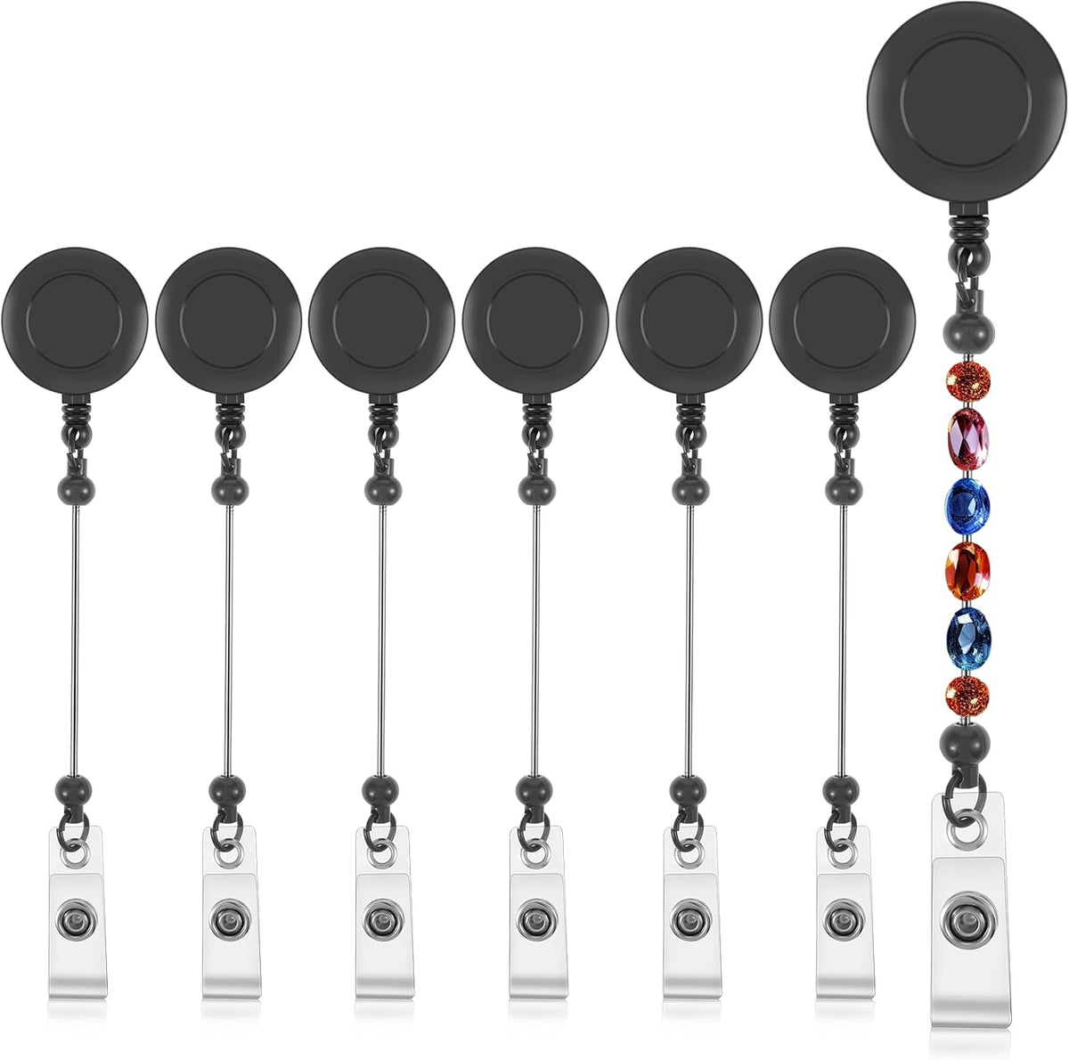 Ymapinc beadable badge reels front view