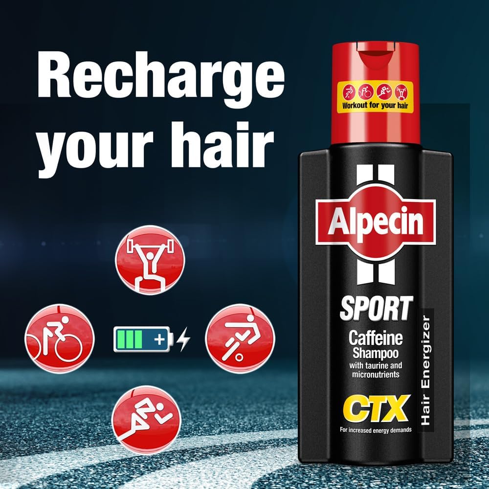 Alpecin sport shampoo red cap packaging details