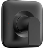 Kandent valve trim kit front view matte black shower handle