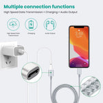 MeloAudio 6.6FT Braid Extension Cord Cable Charging Sync Video & Audio Compatible with iOS Devices (Phone/Pad/Pod), Male to Female Dock Cable Extender Connector Case Adapter (Gray) - Image 2