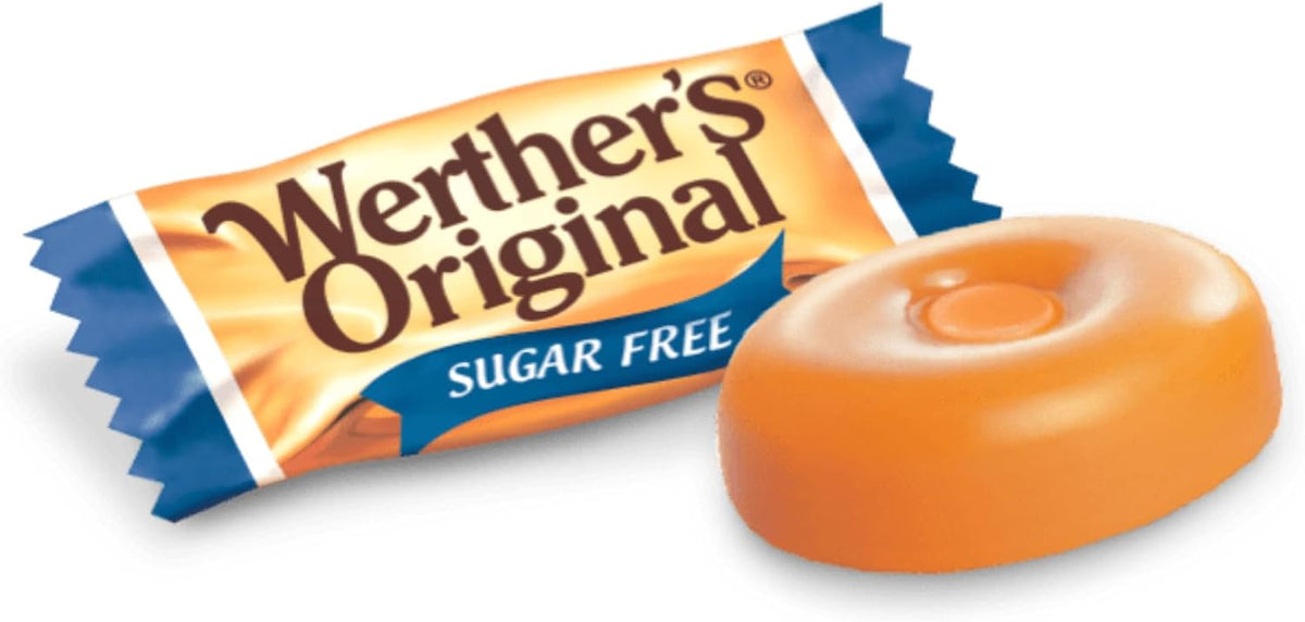Close up of the nutritional information on the back of the Werther's Original pack.