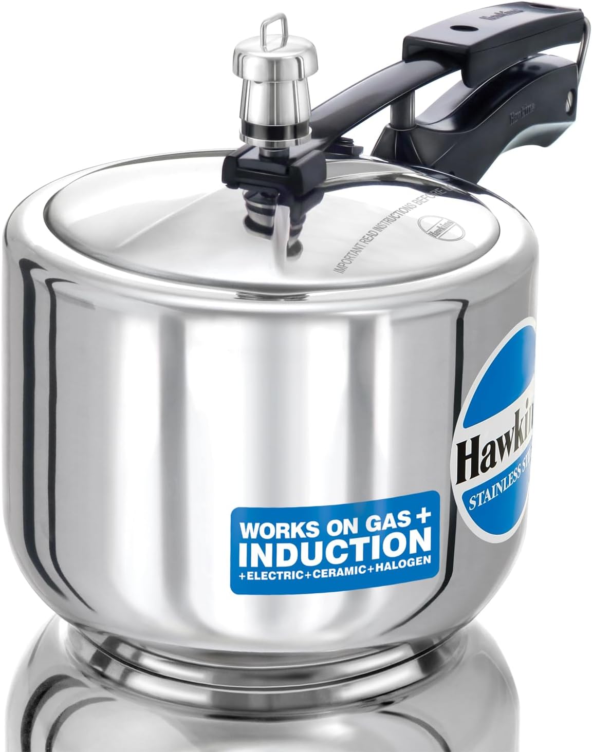 Hawkins 3 Litre Pressure Cooker, Stainless Steel Inner Lid Cooker, Induction Cooker, Silver (Hss3T), 3 Liter - Image 1