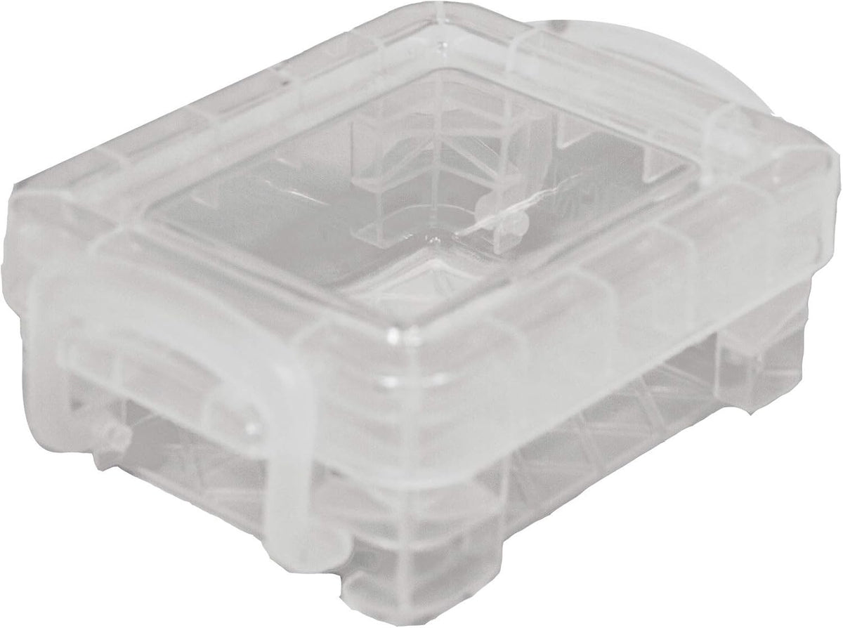 Super Stacker bitty box snap-tight handle detail