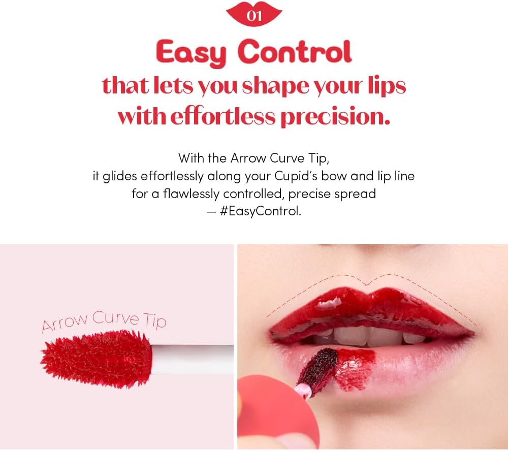 Long lasting waterproof lip tattoo being gently peeled off