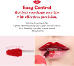 Long lasting waterproof berry toned mauve lip stain swatch on fair skin
