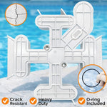 Discount Pool Mart replacement manifold showing top view and air relief tube