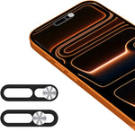 EYSOFT front camera cover for iPhone 17 pro max in silver finish showing privacy slider protection