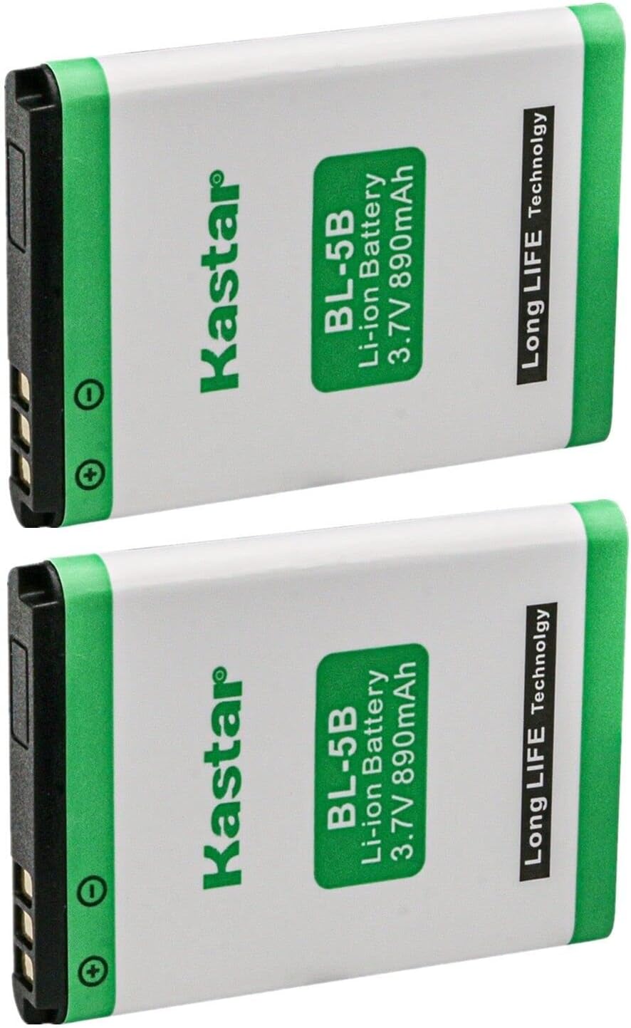 Kastar BL-5B battery 2-pack front view