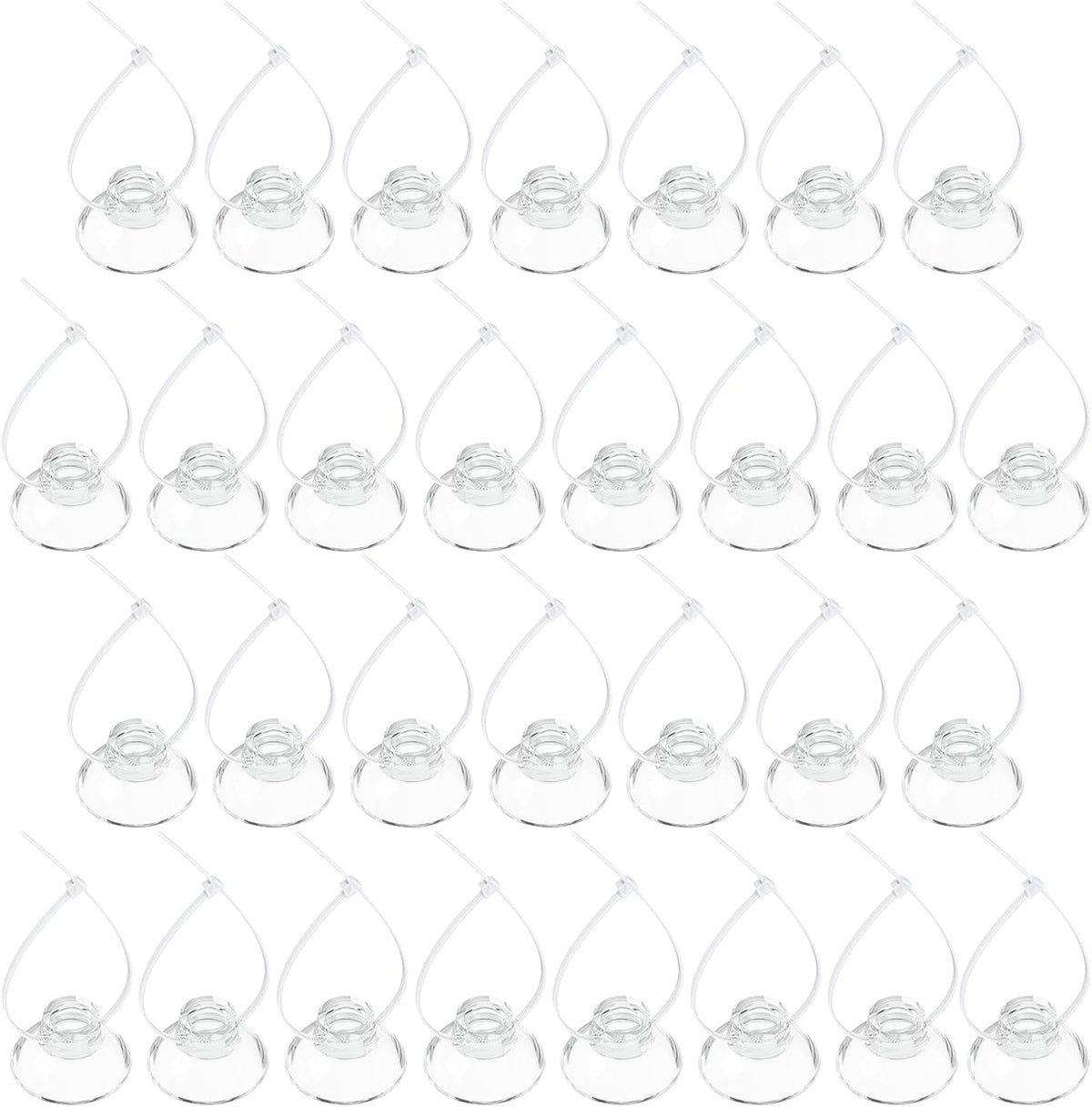 Pawfly 10 Pack Suction Cups with 20 Pieces Adjustable Zip Ties for Aquarium Fish Tank Binding Moss Shrimp Dodging Nest - Image 9