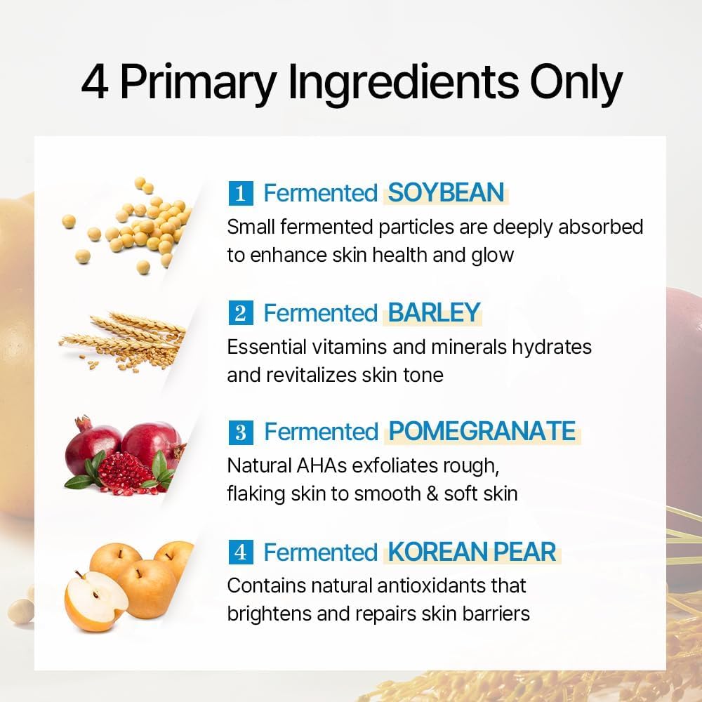 Close up of Mixsoon Bean Essence bottle for skincare exfoliation.