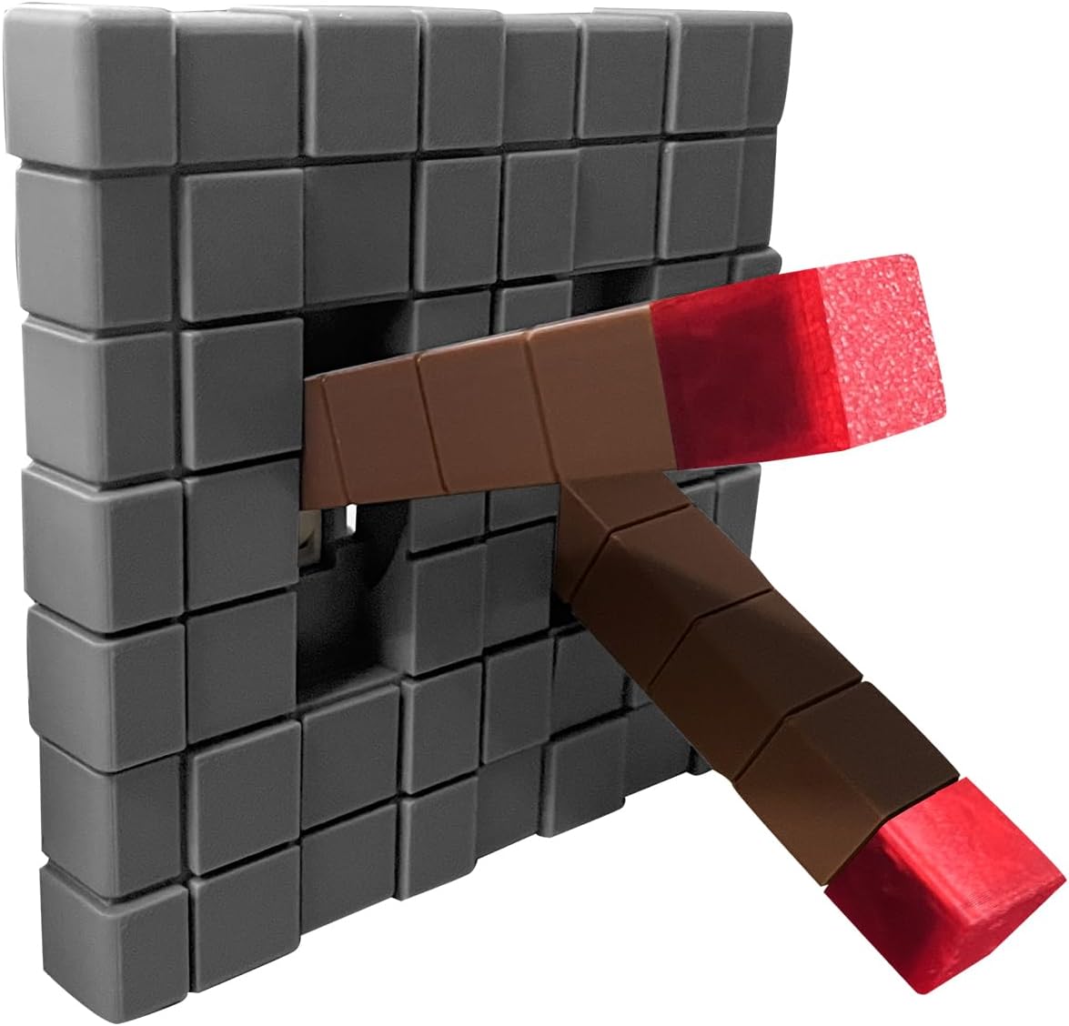 EumbHoa pixel block light switch cover plate front view showing gray gaming style design
