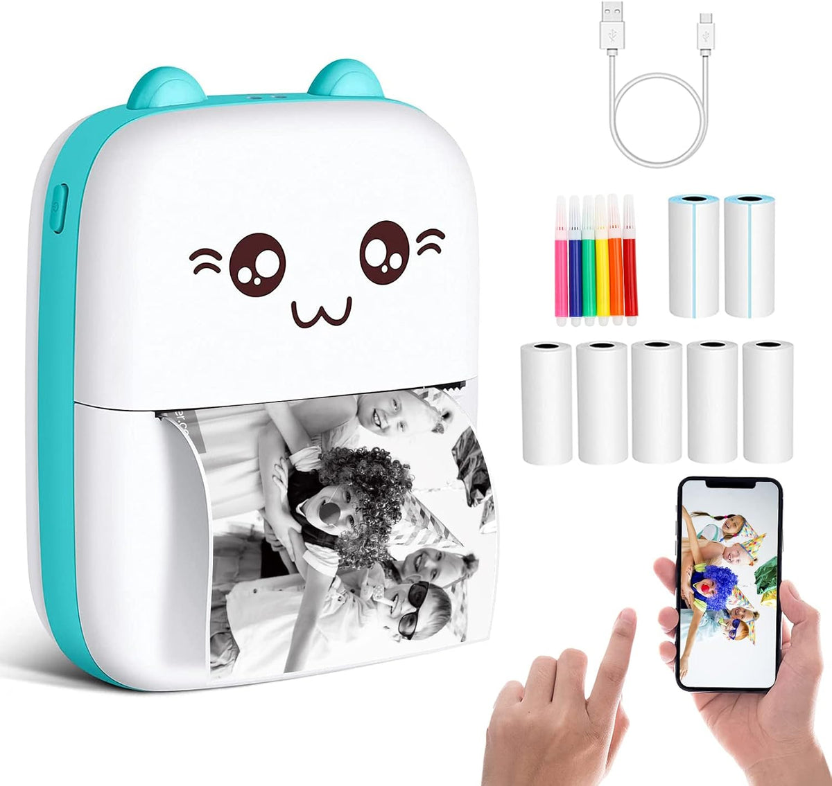 Carpower mini sticker printer front view