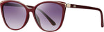 Colrea black cat eye sunglasses overhead flat lay