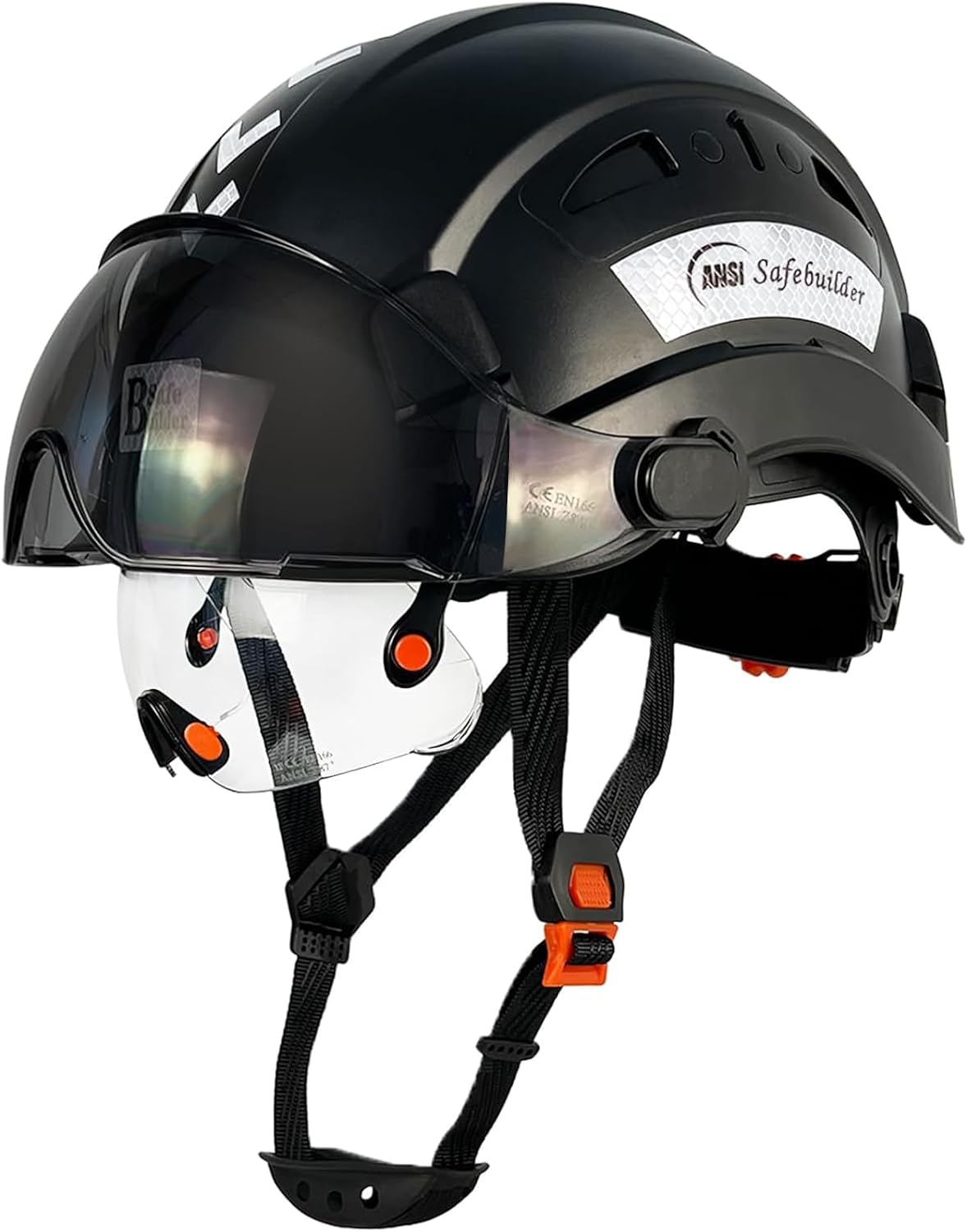 SAFEBUILDER Industrial Safety Helmet with Visor ABS Hard Hat with Visor Adjustable Ventilation Hardhats Construction Head Protection ANSI Z89.1 - Image 9