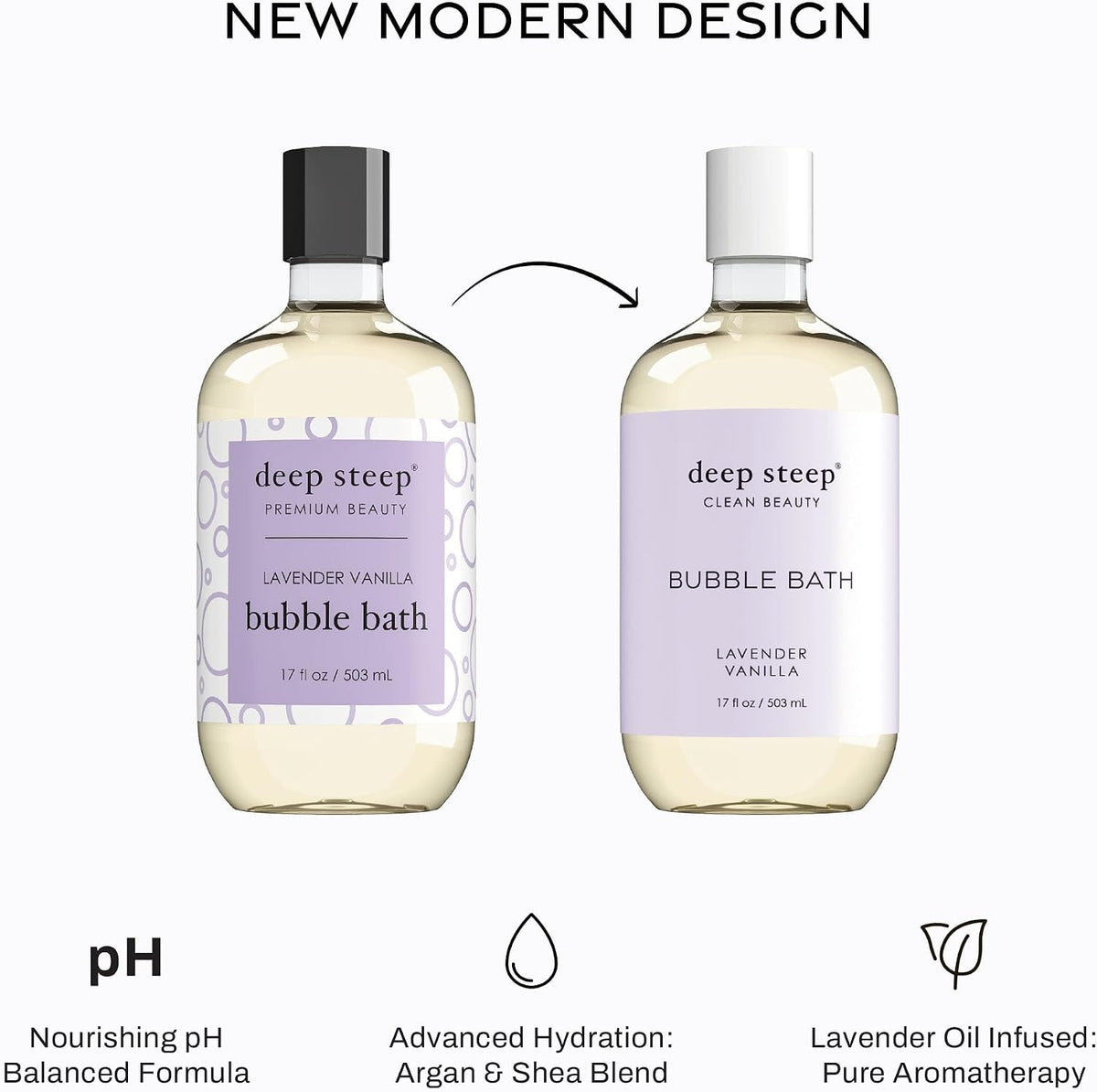 Deep Steep soothing soak bottle back label details