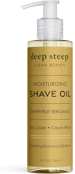 Deep Steep shave oil pump dispenser closeup view