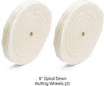 Enkay 2 pack cotton polishing wheels close up