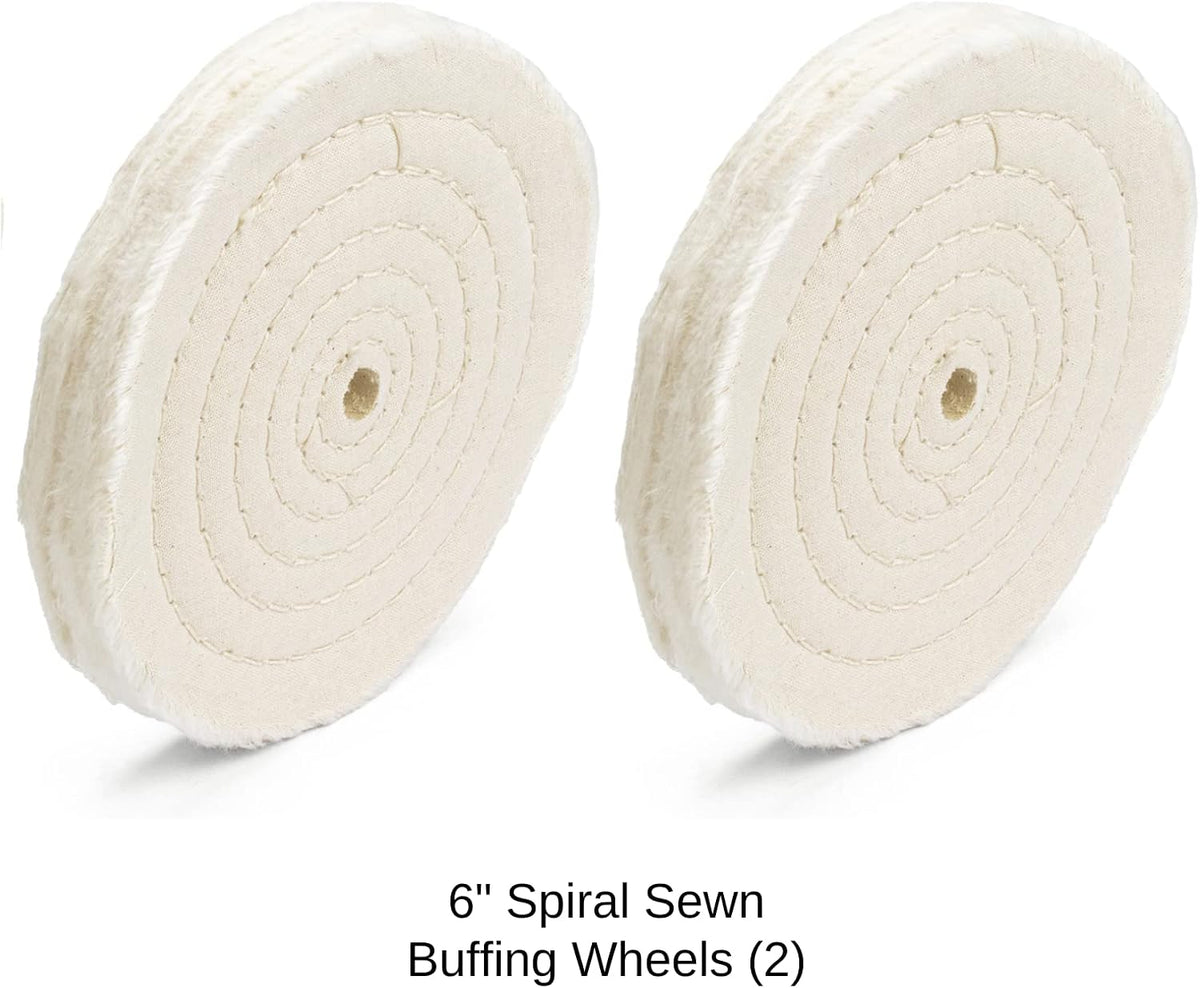 Enkay 2 pack cotton polishing wheels close up