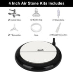 Four inch silent aquarium air disk with control valve accessories