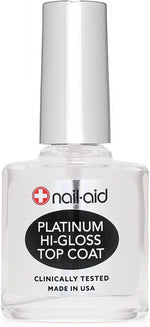 Nail-Aid clear top coat brush applicator detail shot