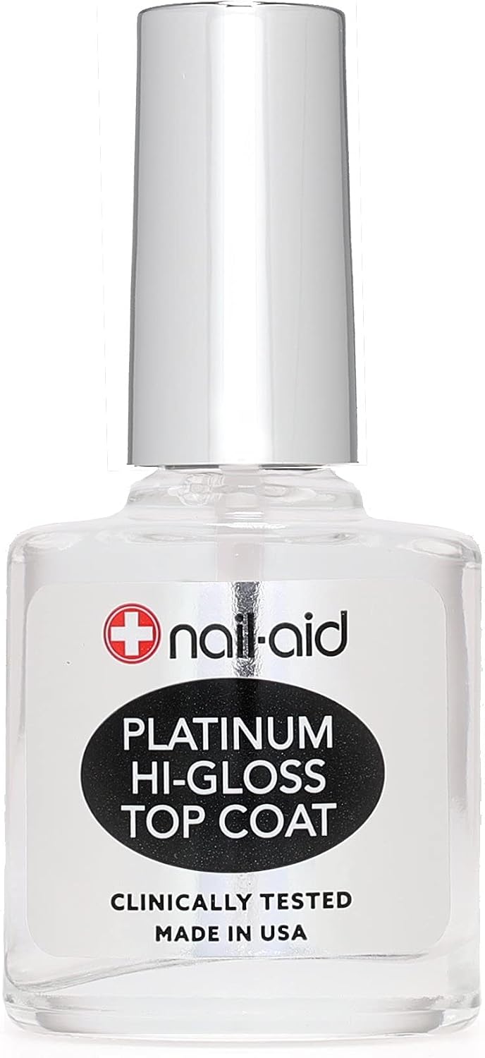 Nail-Aid clear top coat brush applicator detail shot