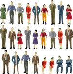 P50 Model Trains Architectural 1:50 O Scale Painted Figures O Gauge Sitting and Standing People for Miniature Scenes New (50PCS) - Image 10