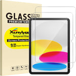 XunyLyee 2 pack tempered glass for iPad 10th and 11th Gen front view
