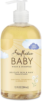 Shea Moisture raw shea wash and shampoo bottle front view