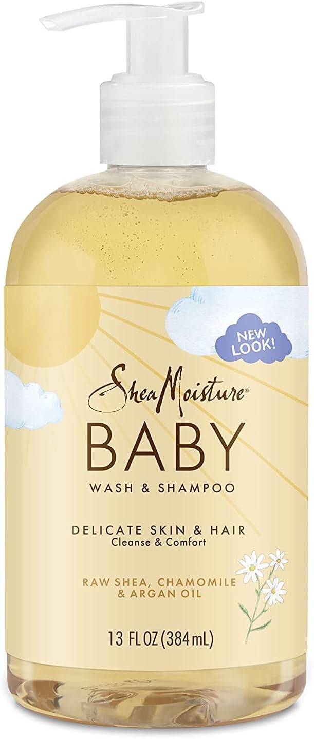 Shea Moisture raw shea wash and shampoo bottle front view