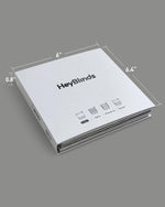 HeyBlinds Alexa compatible smart blinds fabric swatch collection package