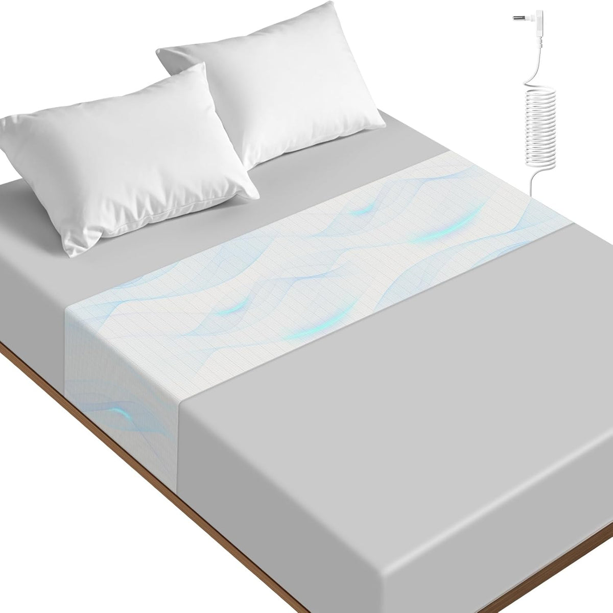 Nalacal grounding sheet front view white bedding