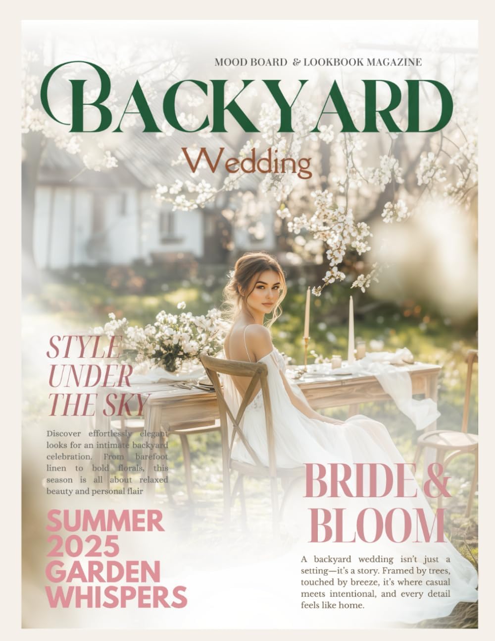The Brideâ€™s Dream Backyard Summer Wedding Magazine: The Ultimate Outdoor Bridal Inspiration Coffee Table Book Featuring Rustic Decor, Whimsical Gowns, ... With (The Perfect Day Wedding Collection 3) - Image 1