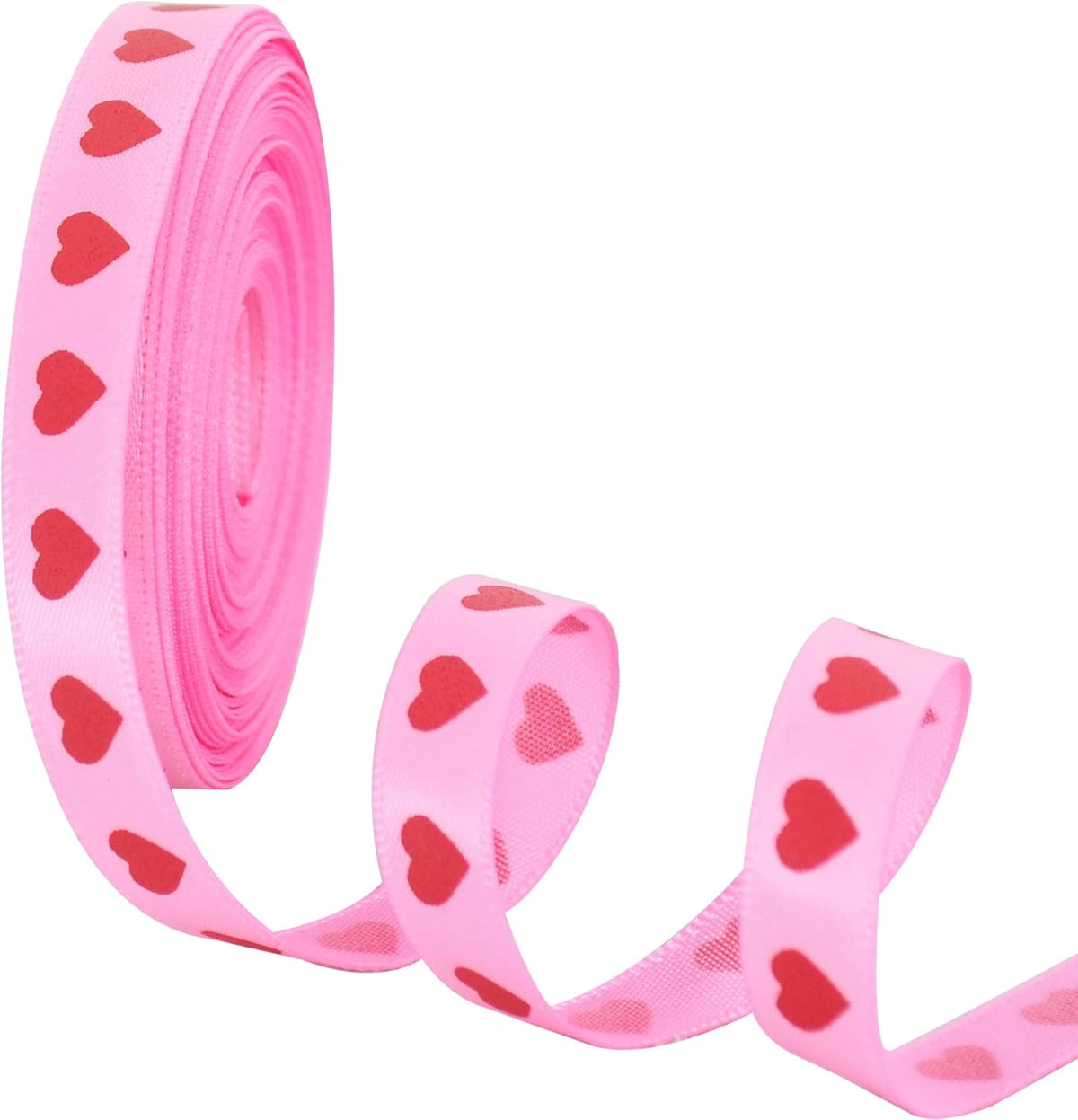 Toniful rose red love heart ribbon front view