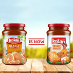 Kissan Orange Marmalade Jam texture and orange peel closeup