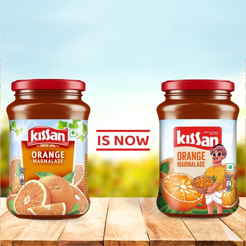 Kissan Orange Marmalade Jam texture and orange peel closeup