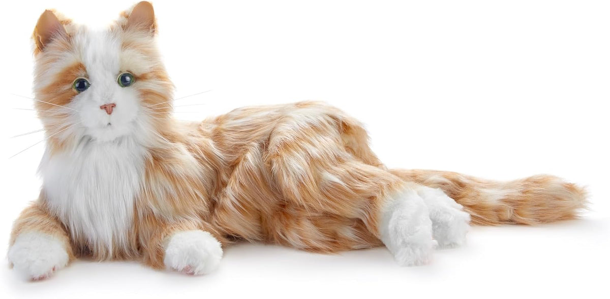 Joy For All orange tabby cat front view interactive robotic pet
