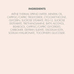 Back label of Avene Soothing Eye Contour Cream